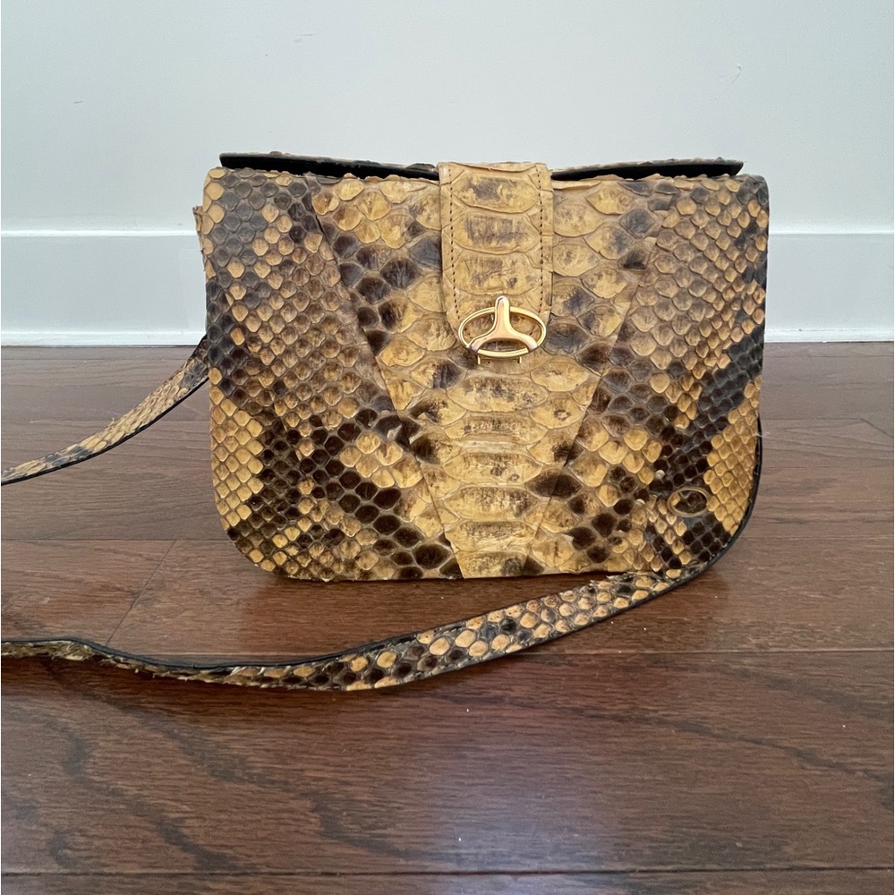 Vintage python shoulder bag